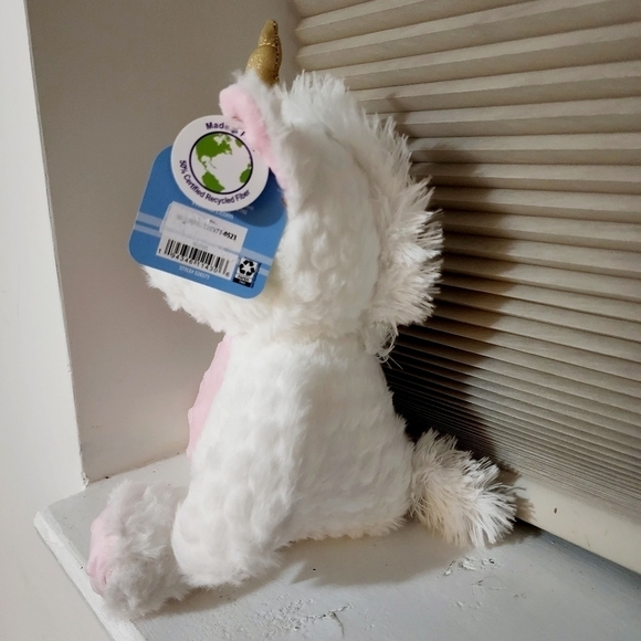 NWT Spark Create Imagine Unicorn Plush Stuffed Animal Rattle Crinkle Ears White - Picture 2 of 12